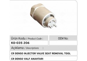 Denso Common Rail Valf Sökme Anahtarı